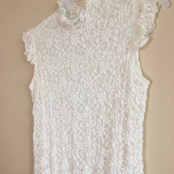 Dress Barn White Floral Lace Top - Picture 9 of 9